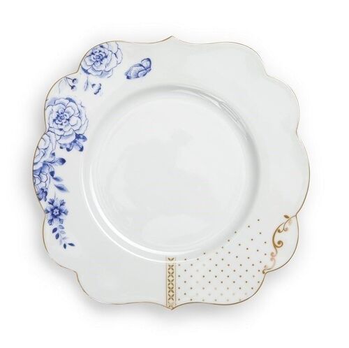 Assiette dessert Royal Blanc décoré - 23,5cm - PIP STUDIO