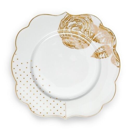 Assiette à pain Royal Blanc décoré - 17cm