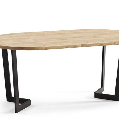 Perret Ronde Uitschuifbare Eettafel Goud eiken