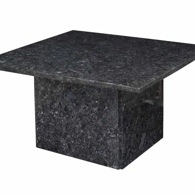 Allieres Vierkant Bijzettafel Marmer Zwart, Blauw, Zilver