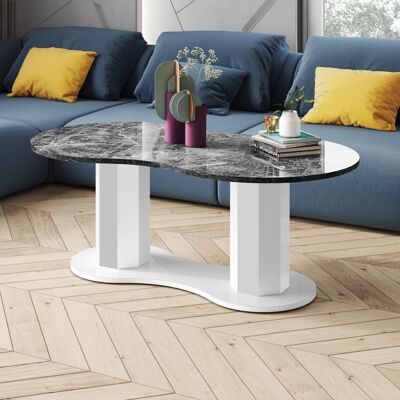 Table de salon Mussidan Venatino donker hoogglans