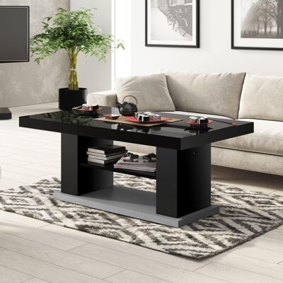 Brou Uitschuifbare Salontafel Zwart hoogglans