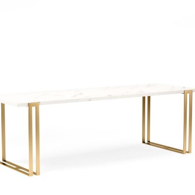 Brece Uitschuifbare Eettafel Goud, Blanc