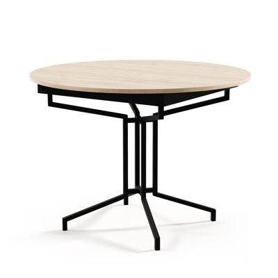 Bertagne Ronde Uitschuifbare Eettafel Goud eiken
