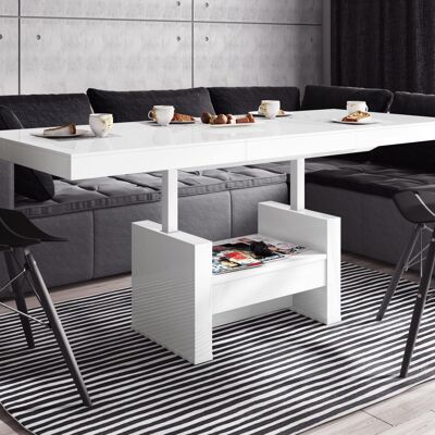 Moult Uitschuifbare Salontafel Wit hoogglans