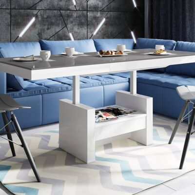 Moult Uitschuifbare Salontafel Grijs hoogglans