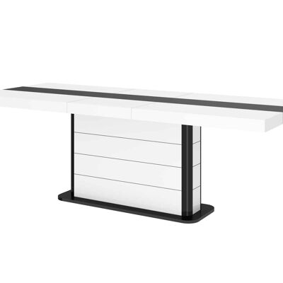 Svres Uitschuifbare Eettafel Wit hoogglans