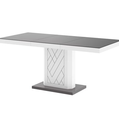 Riols Uitschuifbare Eettafel Grijs hoogglans