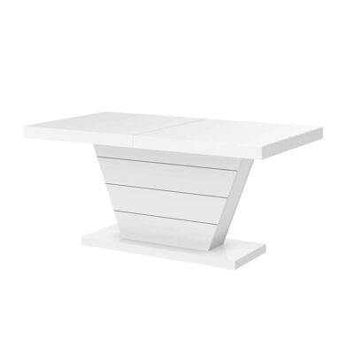 Chassaignes Uitschuifbare Eettafel Wit hoogglans