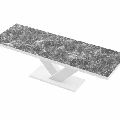 Cessieres Uitschuifbare Eettafel Venatino donker hoogglans