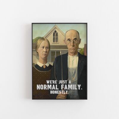 Normal Family - Wall Art Print-A3