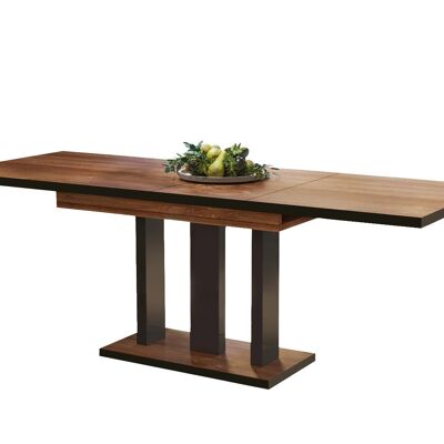 Amplier Uitschuifbare Eettafel Stirling eiken avec bords noirs
