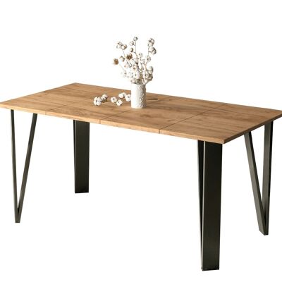 Bourdonne Uitschuifbare Eettafel Goud eiken