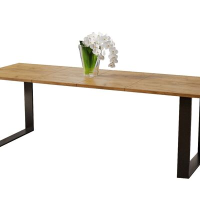 Cramaille Uitschuifbare Eettafel Goud eiken