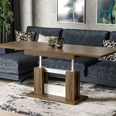 Flesselles Uitschuifbare table de salon Donker eiken