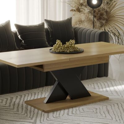 Bouranton Uitschuifbare Salontafel Natuurlijk eiken