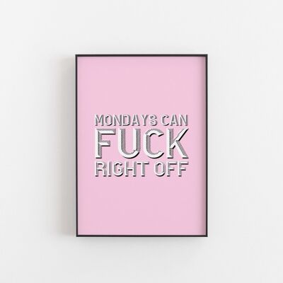 Pink Mondays - Wall Art Print-A3