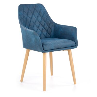 Chassignoles Eetkamerstoel Bruin, Blauw, Grijs - Blauw