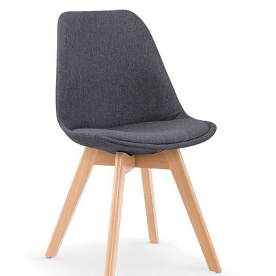 Mennessis Eetkamerstoel Beige, Blu, Grigio, Verde, Grigio chiaro - Grigio