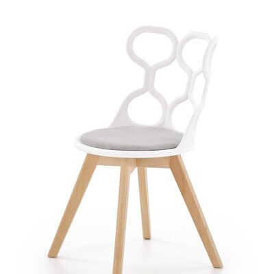 Fallon Eetkamerstoel Wit, Grijs - Wit