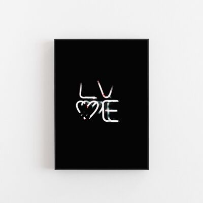 Love Neon - Wall Art Print-A3