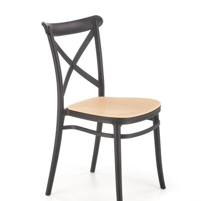 Estos Eetkamerstoel Zwart, Houtskleur