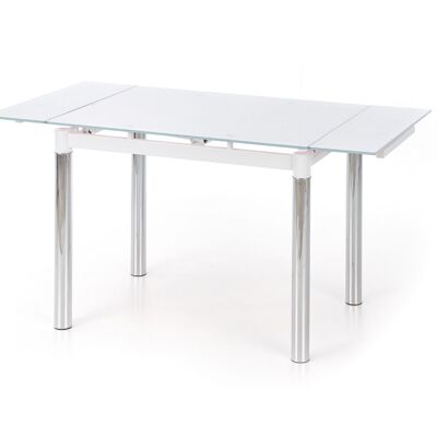 Reggetto Uitschuifbare Eettafel Transparent et Blanc
