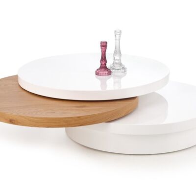 Table de salon Bétous Wit en Houtskleur