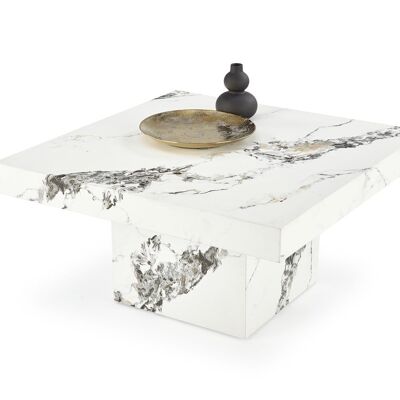 Table de salon Glainan Marmerlook Blanc