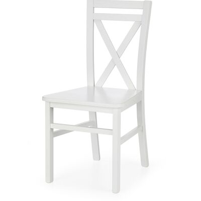 Petroli Eetkamerstoel Wit, Houtskleur, Bruin - Wit