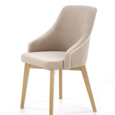Petite Eetkamerstoel Groen, Blauw, Houtskleur, Lichtgrijs, Donkergrijs, Lichtbruin - Beige