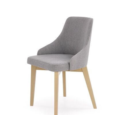 Béarn Eetkamerstoel Donkergrijs, Light Beige, Grijs, Houtskleur, Lichtgrijs - Lichtgrijs