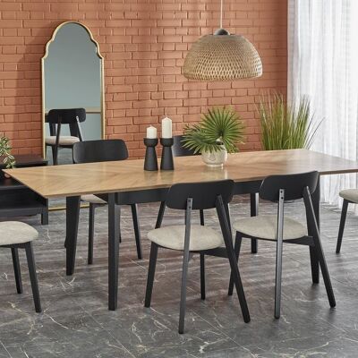 Prapoutel Eettafel nature eik