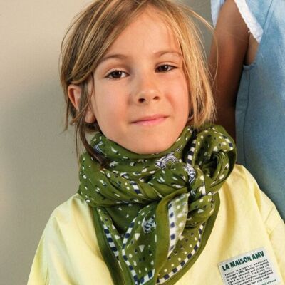 Foulard Bébé Enfant Zebra Kaki