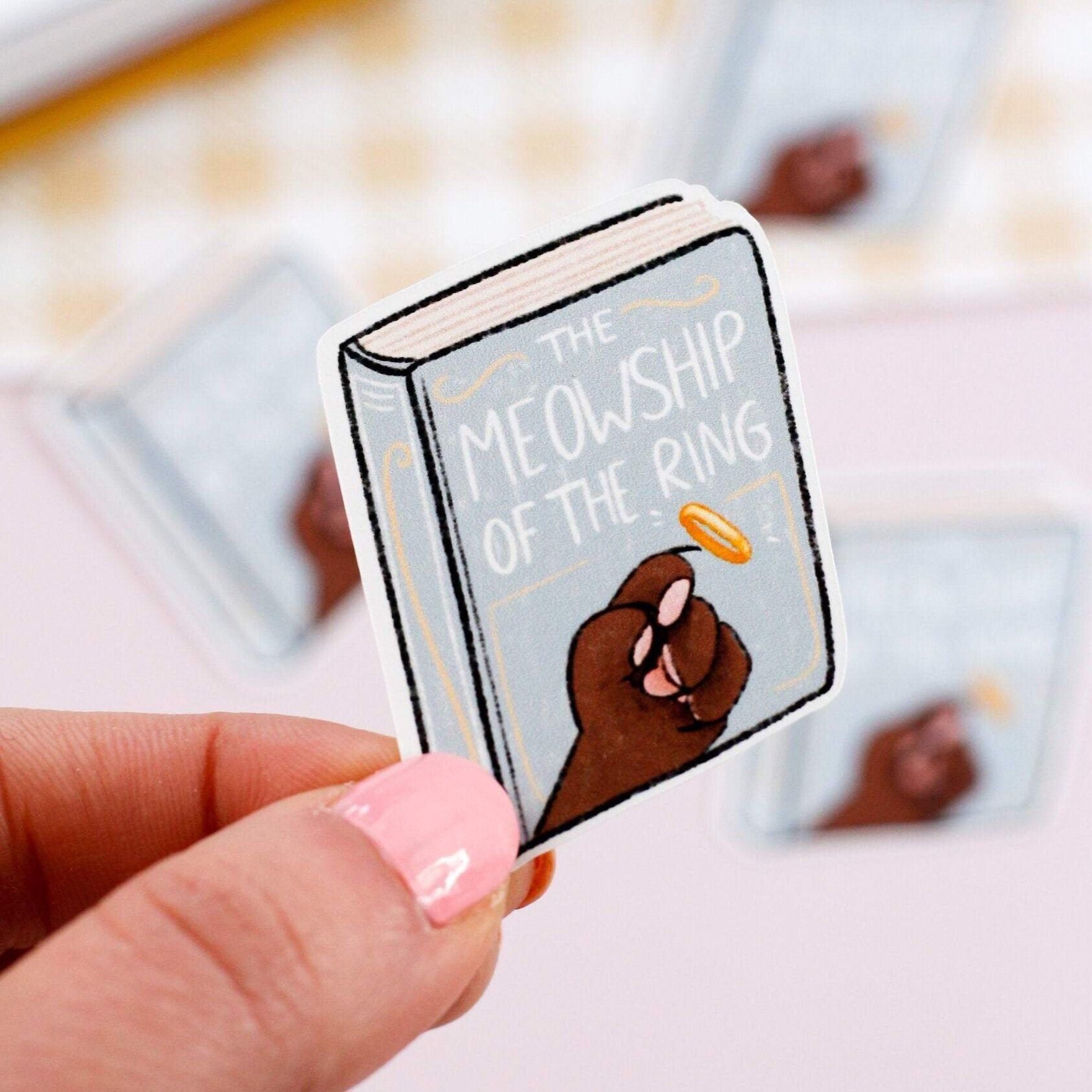 The meowship of the ring - stickers chat - autocollant vinyl individuel