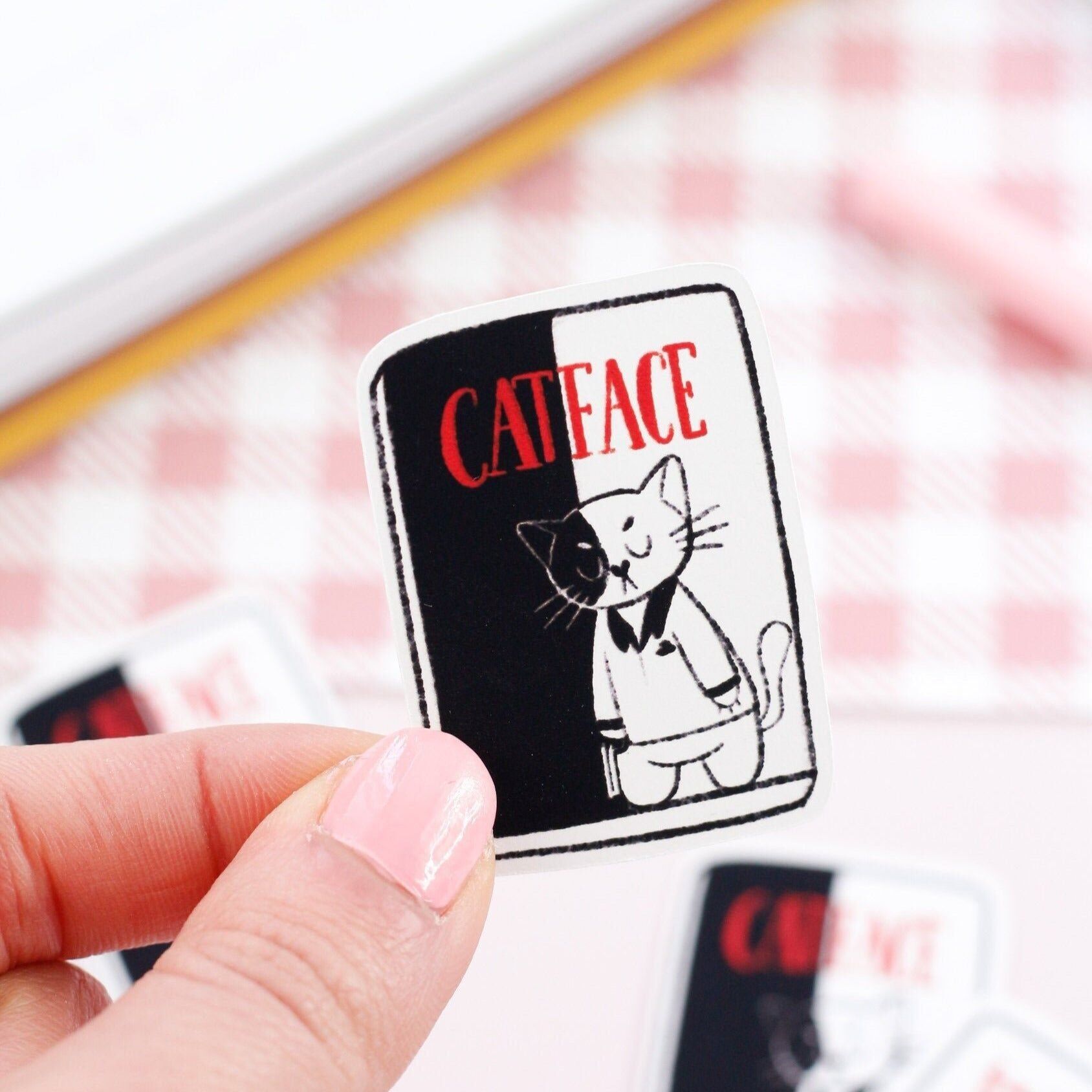 Catface - stickers chat - autocollant vinyl individuel