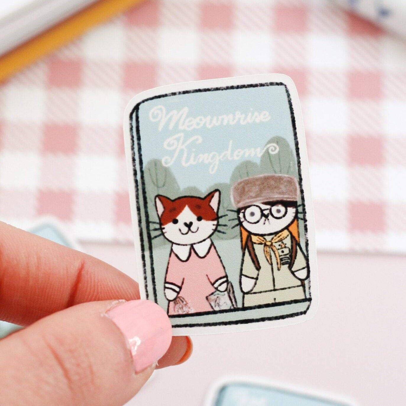 Meownrise Kingdom - stickers chat - autocollant vinyl individuel