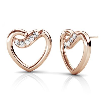 Angel Earrings - Rose Gold and Crystal
