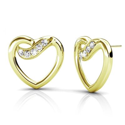 Boucles d'oreilles Angel - Doré et Cristal