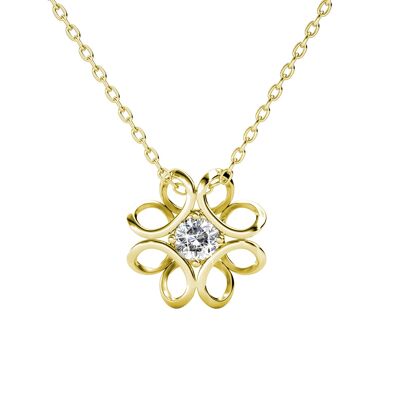 Daffodil Pendants - Gold and Crystal