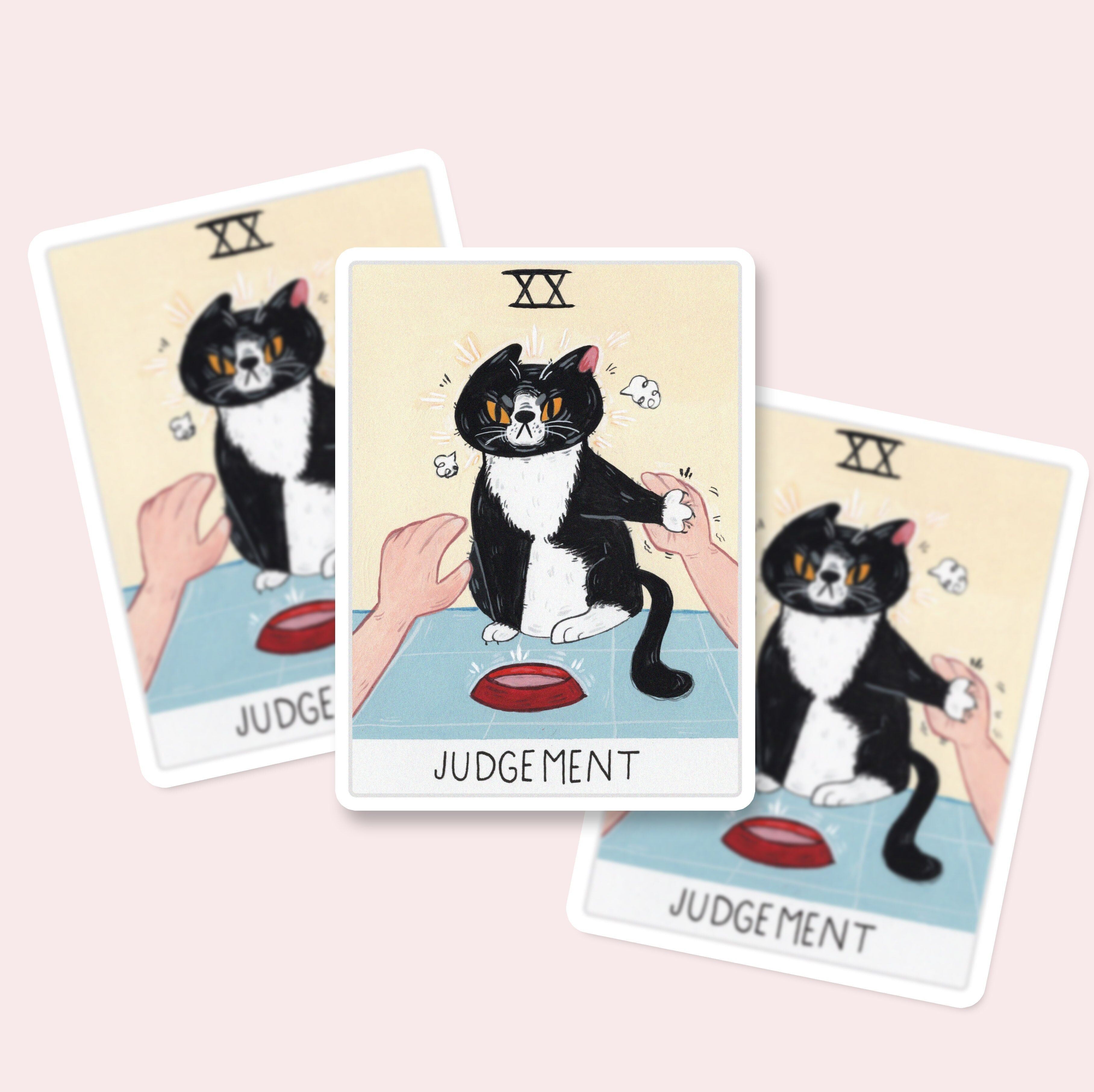 Jugement - stickers tarot des chat - autocollant vinyl individuel