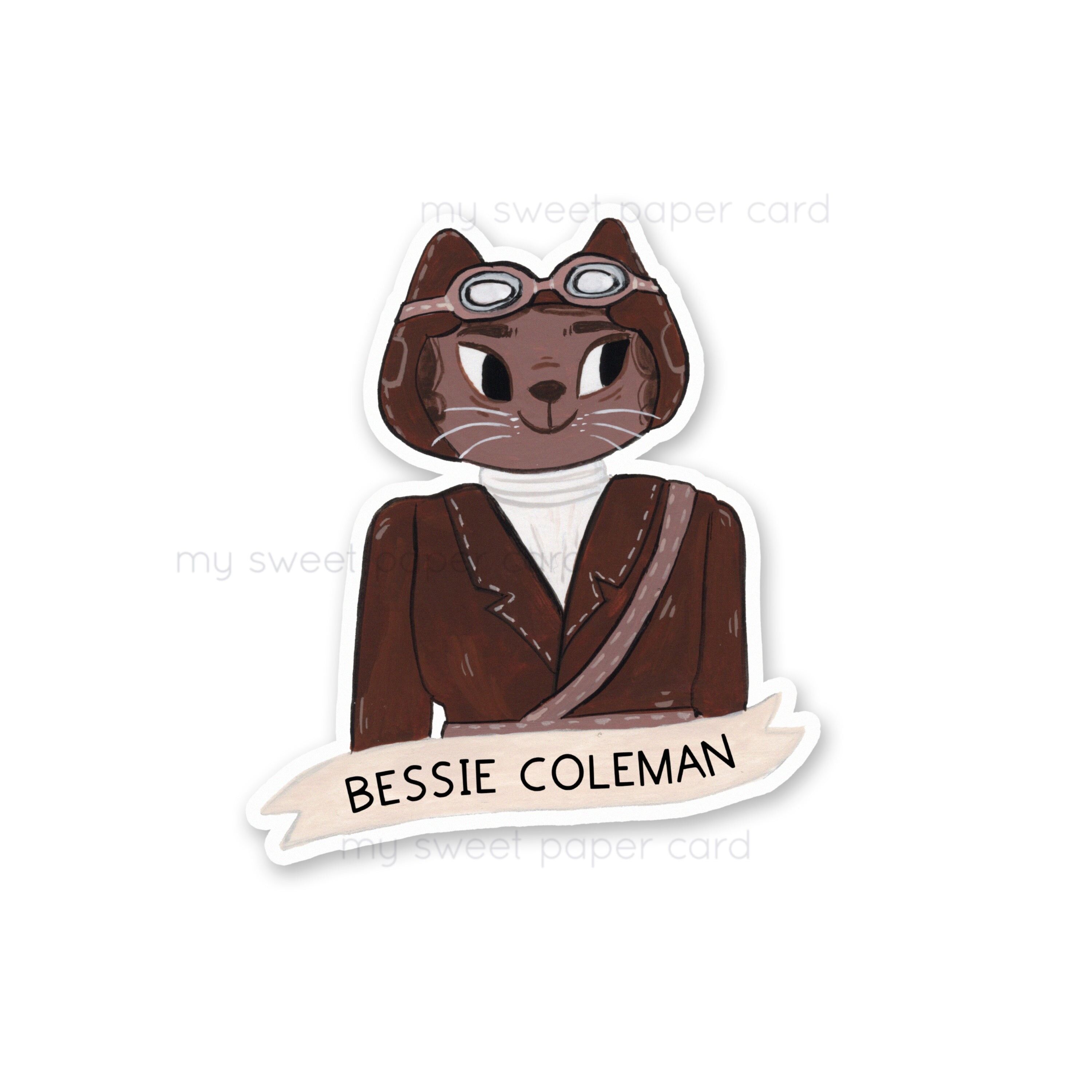 Bessie Coleman - stickers vinyl individuel