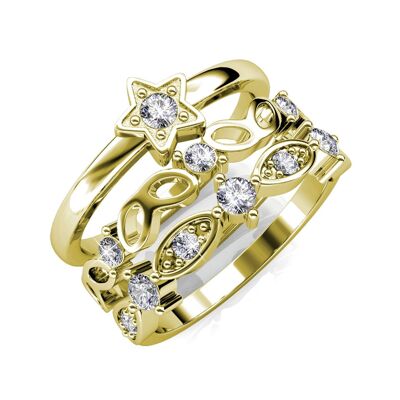 Anillo Solar - Oro y Cristal
