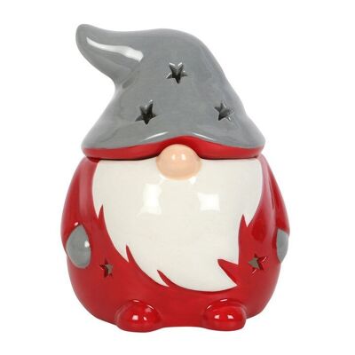 Quemador de fondant con forma de gnomo navideño