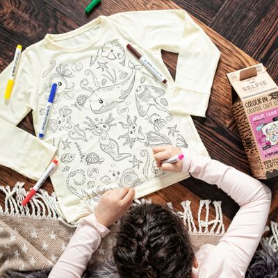 Axolotl Colour In T Shirt
