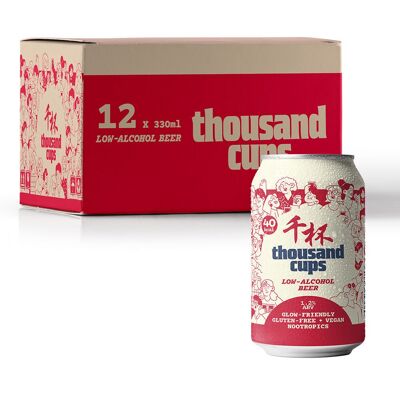thousand cups - Original IPA 12 X 330mml Cans - Low-Alcohol Beer 1.2%ABV From Alternate Beverages Limited