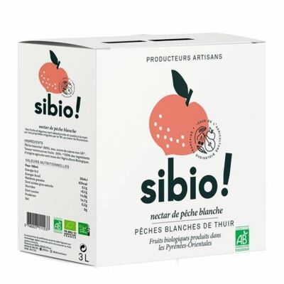 Organic White Peach Nectar - 3L - SIBIO Juice