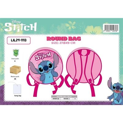 Stitch Round Backpack 27 x 9 Cm