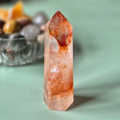 Gemstone Fire Quartz Tower – 80-100 grams – Inner Strength, Focus & Emotional Healing