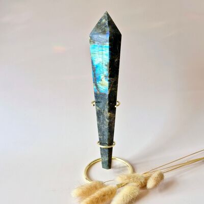 XXL Flashy Labradorite Scepter – 576 grams – Protection, Intuition & Magical Flash